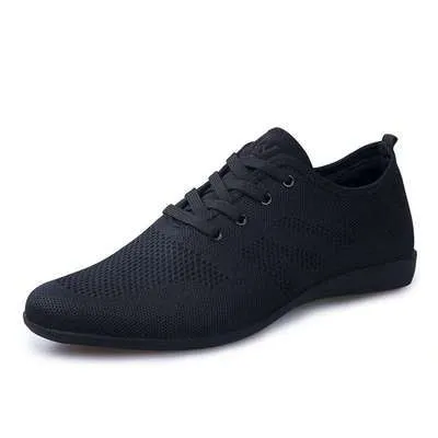 Men Shoes Breathable Men Casual Shoes Sneakers Low Lace-up Mesh Male Shoes Comfortable Flat Shoes For Men Zapatillas Hombre Comfortable Flat Office Shoes