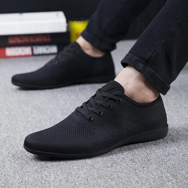 Men Shoes Breathable Men Casual Shoes Sneakers Low Lace-up Mesh Male Shoes Comfortable Flat Shoes For Men Zapatillas Hombre Flat Party Shoes