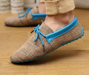 Flat Embellished Shoes men shoes spring summer breathable fashion weaving Woven men casual flat shoes lace-up loafers comfortable mocassins