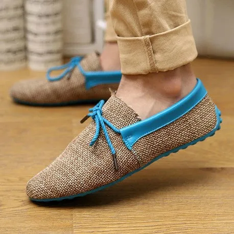Rollable Flat Shoes men shoes spring summer breathable fashion weaving Woven men casual flat shoes lace-up loafers comfortable mocassins