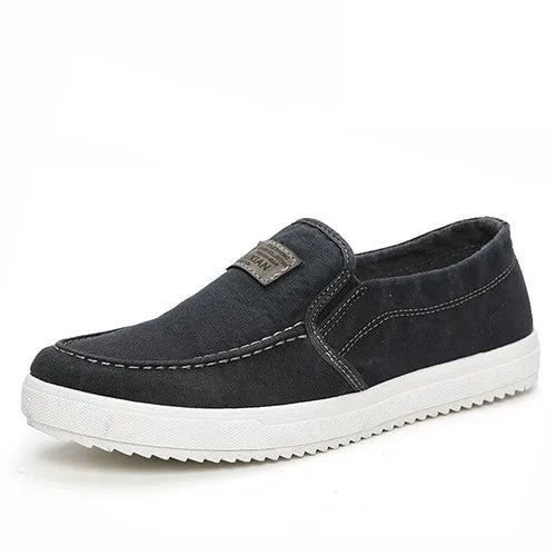 2017 Spring Autumn Men Casual Shoes Fashion Mens Male School Style Breathable Slip-On Canvas Antiskid Flat Shoes Drop Shipping Chain Flat Shoes