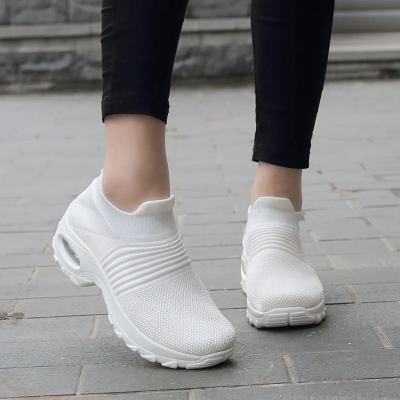 Women's Walking Shoes Sock Sneakers - Mesh Slip On Air Cushion Lady Girls Modern Jazz Dance Easy Shoes Platform Loafers Bottega Veneta Astaire Loafers