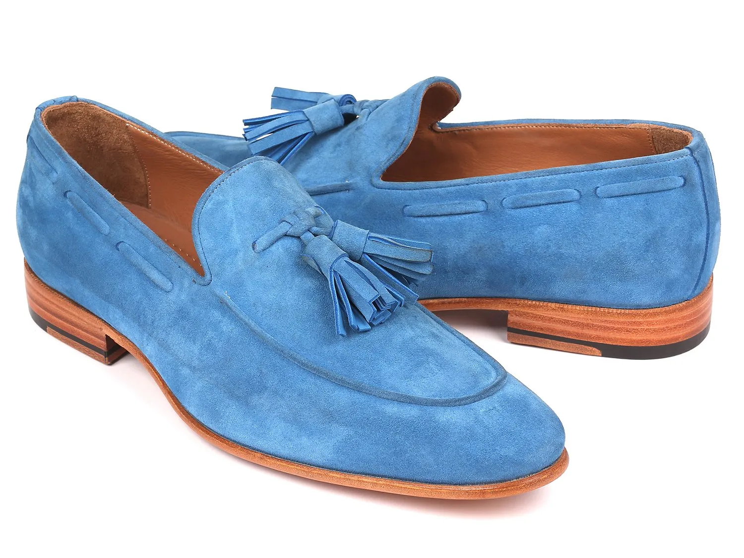 Phat Farm Loafers Paul Parkman Tassel Loafers Blue Suede - BLU32FG