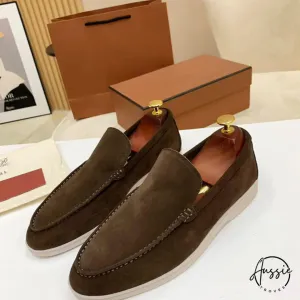 Ashton | Luxe Suede Loafers Golden Loafers