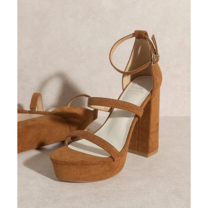 Tribute Sandals Suede Platform Heels