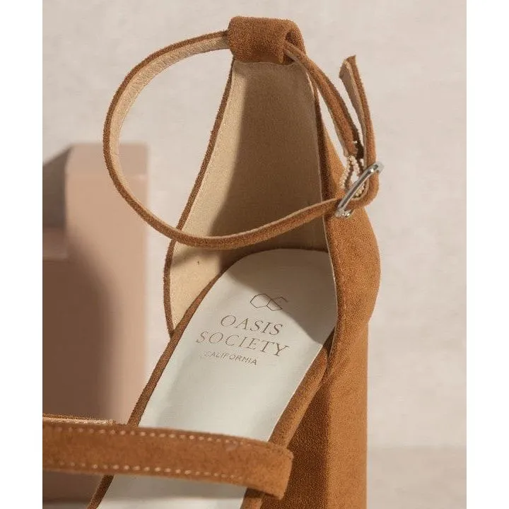 Suede Platform Heels Barefoot Sandals