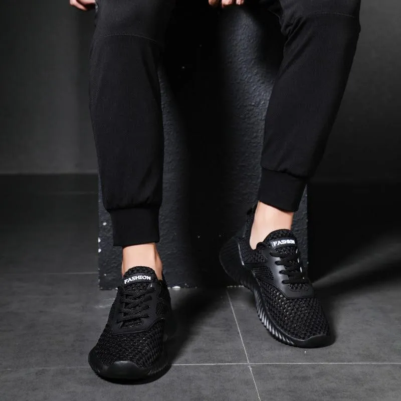 Summer New White Sneakers Men High Quality Mesh Breathable Calf Pain After Wearing Flat Shoes