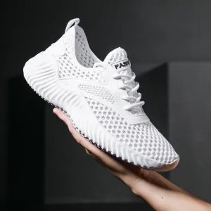 Flat Net Shoes Summer New White Sneakers Men High Quality Mesh Breathable