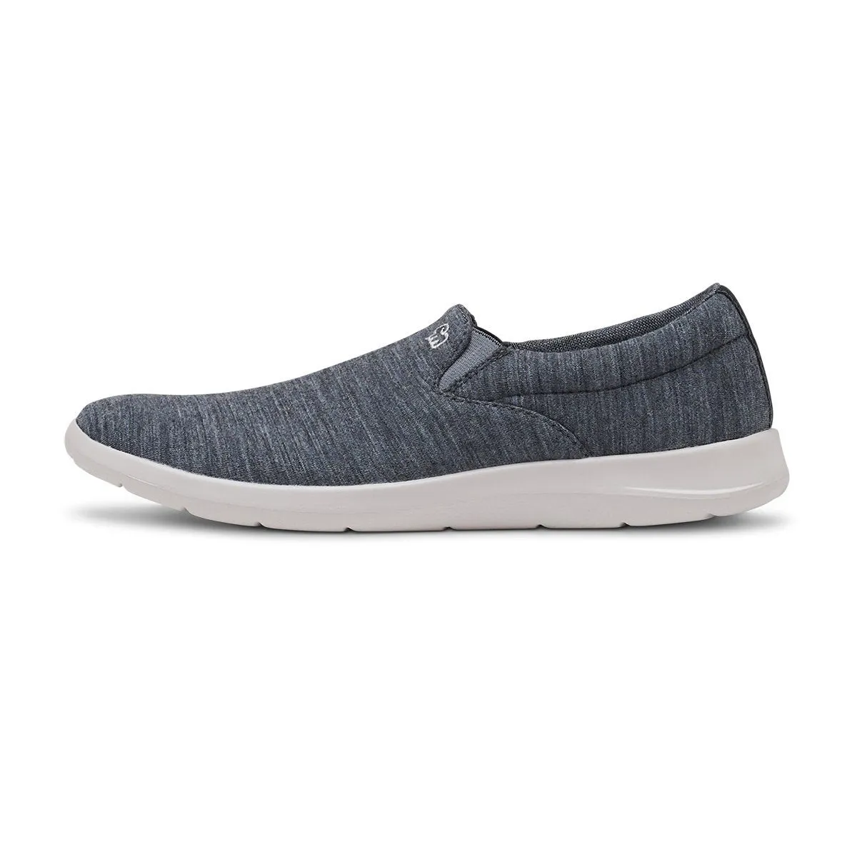 Men's Slip-Ons Dark Grey/Light White Canvas Sneakers Slip On