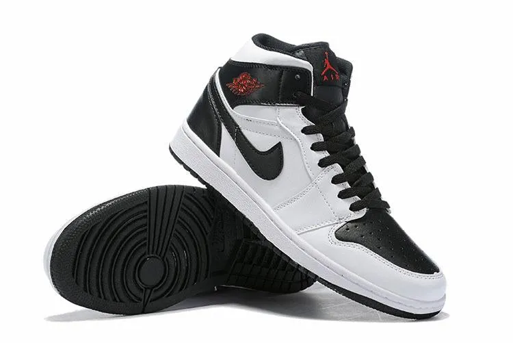 Nike Air Jordan 1 Mid 'White Black' Sneaker Shoes Sale Men Size 7-12 Asics 19 Running Shoes