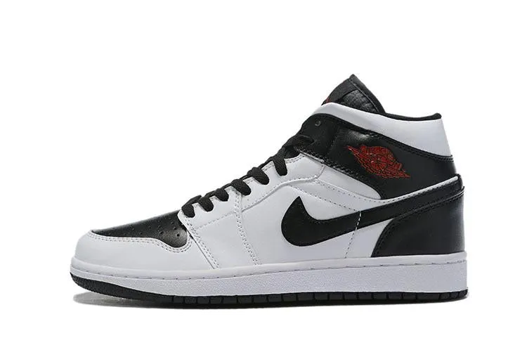 Nike Air Jordan 1 Mid 'White Black' Sneaker Shoes Sale Men Size 7-12 Asic Safety Shoes