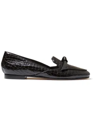 Clarita Belgian Loafer Crocco Black Loafers And Slip-ons