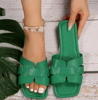 Chic Open-Toe Slip-On Sandals for Women Travel Sandals