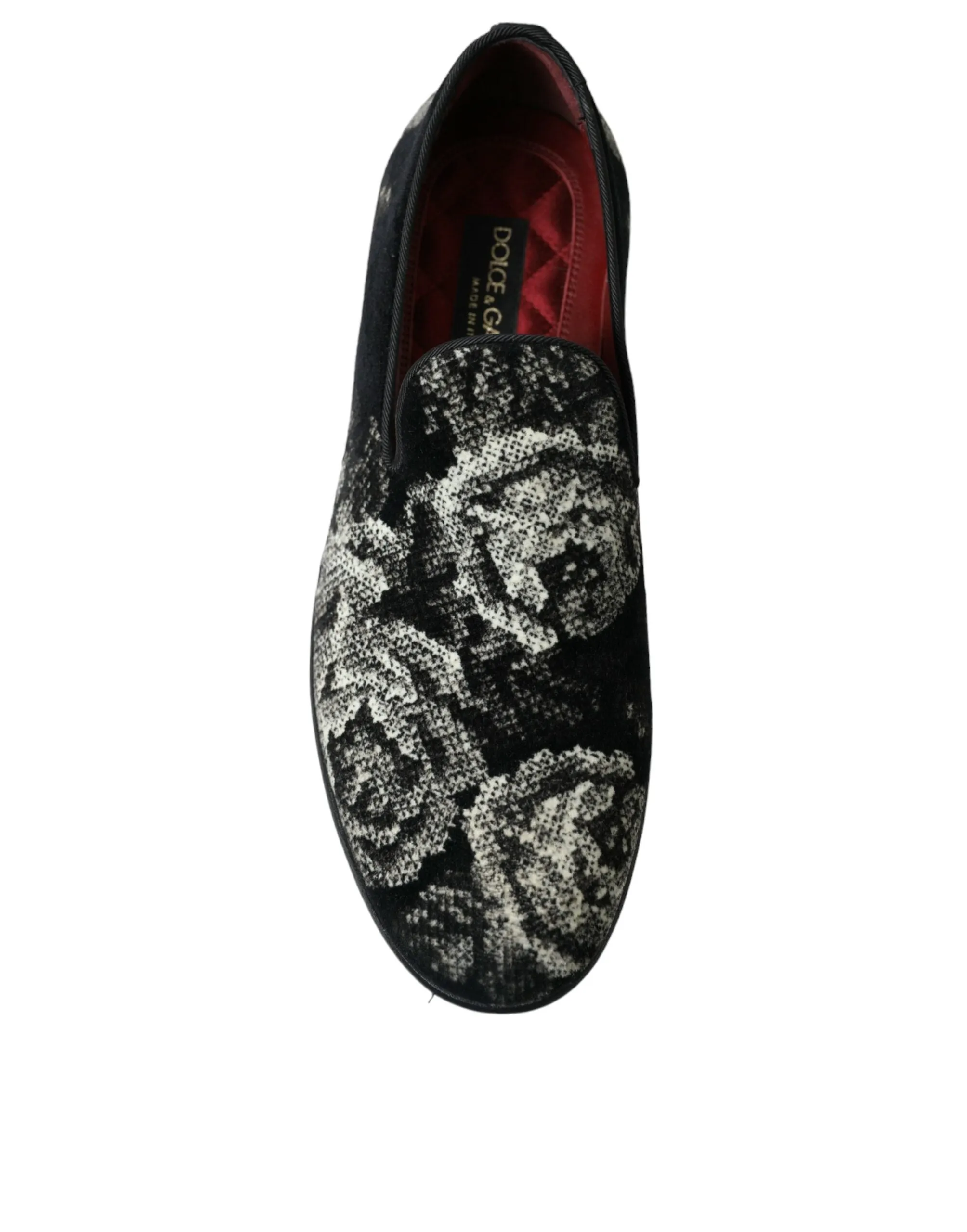 Slides Or Flip Flops Dolce & Gabbana Black Floral Slippers Men Loafers Dress Shoes