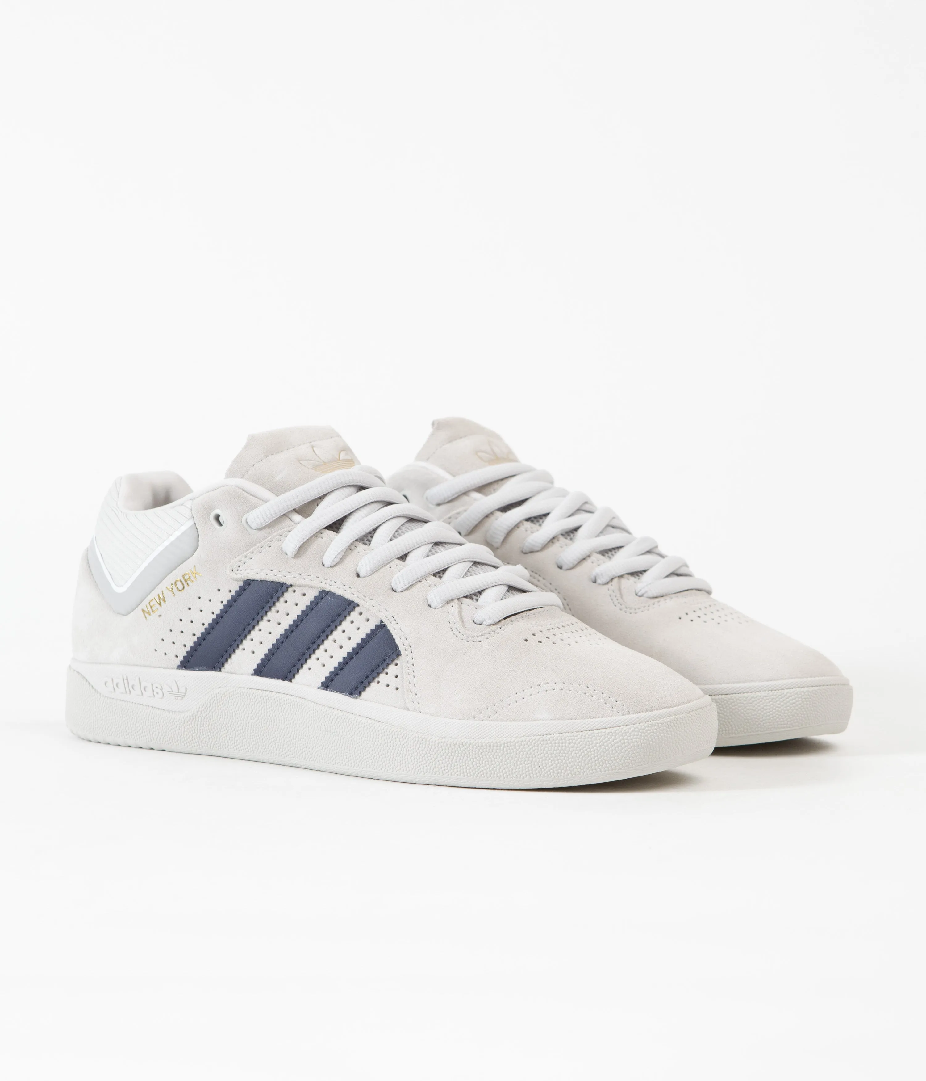 Adidas Tyshawn Shoes - Grey One / Collegiate Navy / FTWR White Adidas Shoes Non Marking