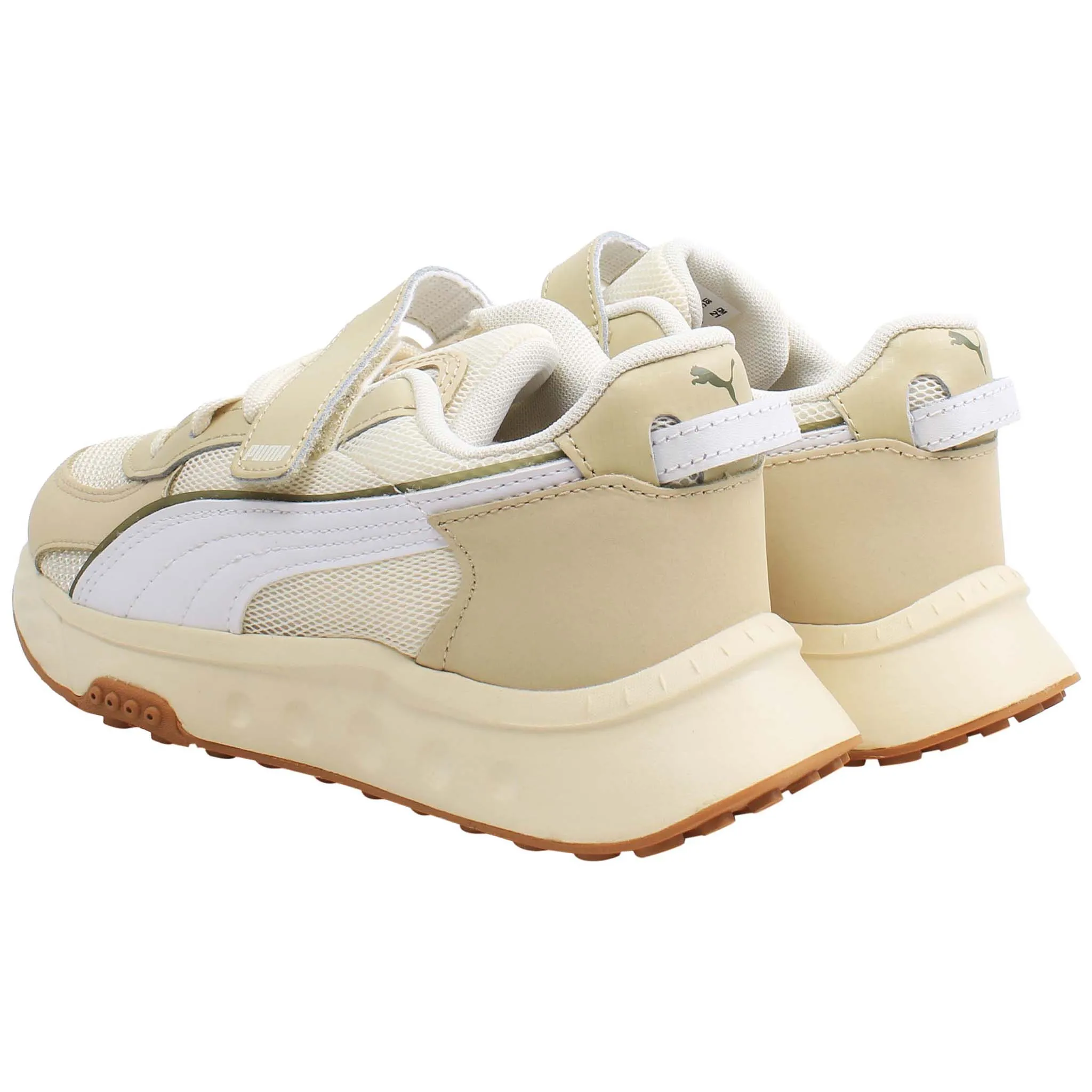 Puma Wild Rider Futurism AC Kids Beige Trainers Asics Diggs Shoes