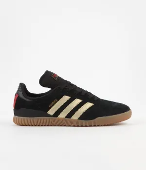 Adidas Busenitz Indoor Super Shoes - Core Black / Gold Metallic / Scarlet Adidas Shoes Grey