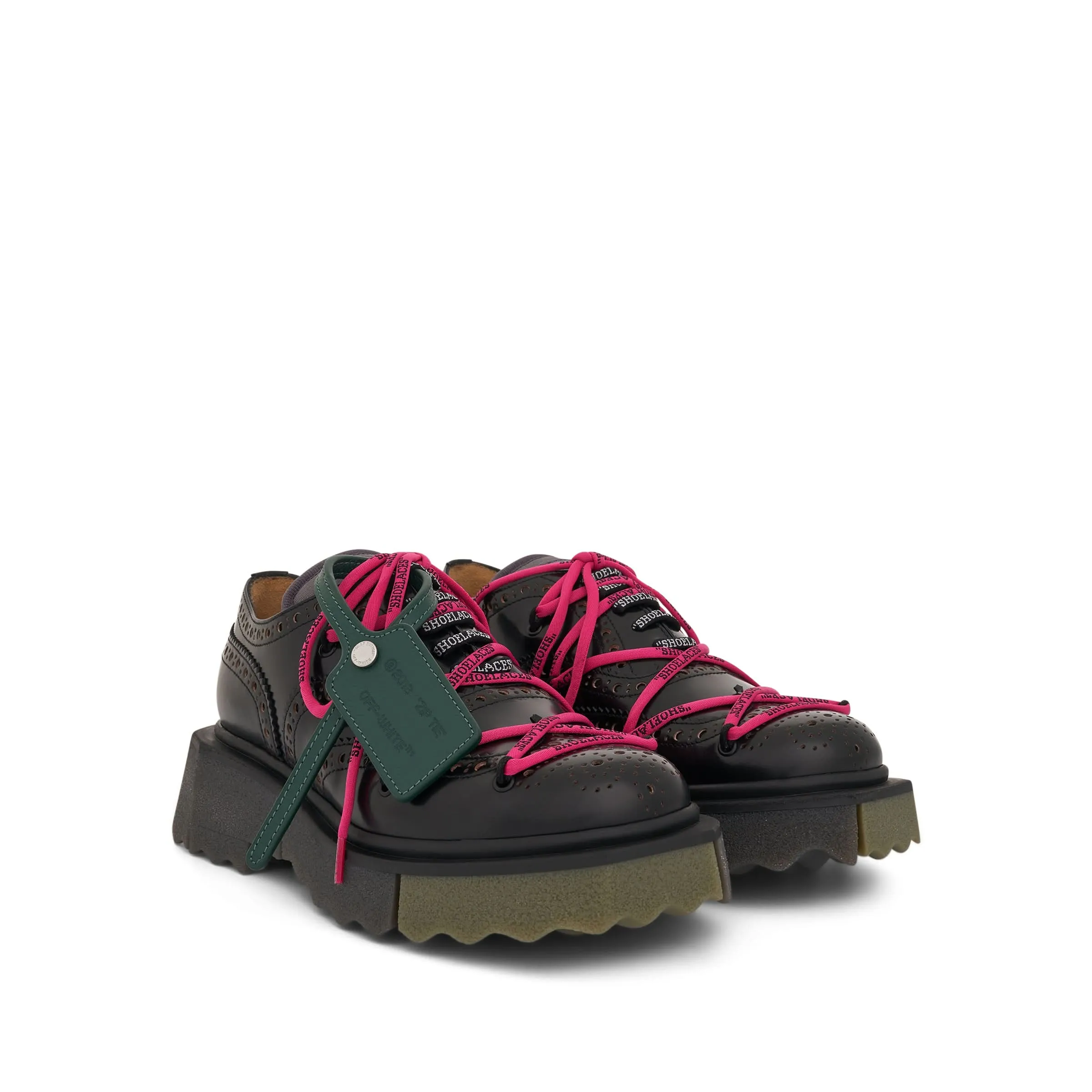 Off-White x Church's Burwood Shoe in Black/Green Oxfords Comfortable