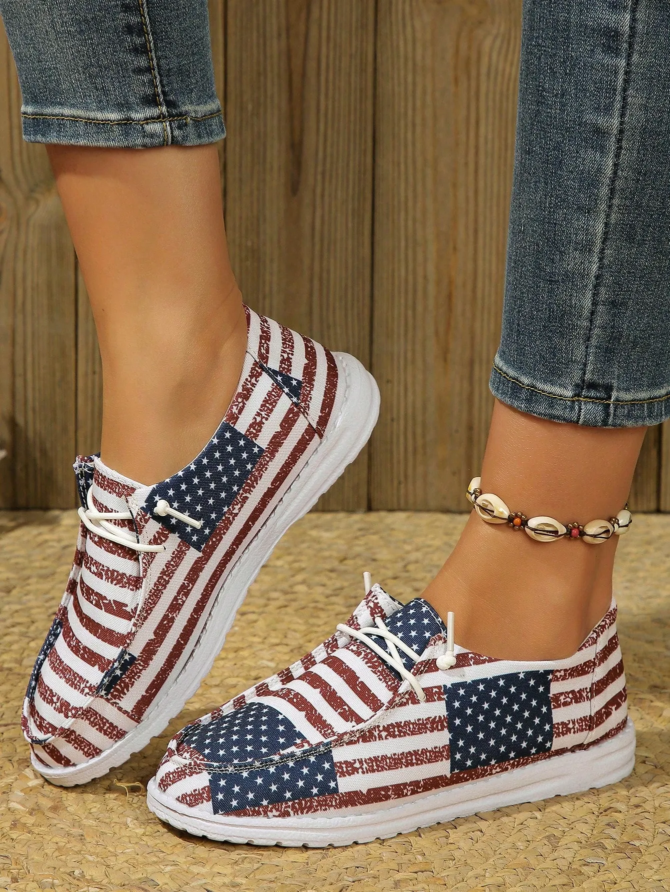 Cleaning Canvas Sneakers 4th of July Vibes: Women's Colorful Canvas Sneakers for Lightweight & Breathable Walking