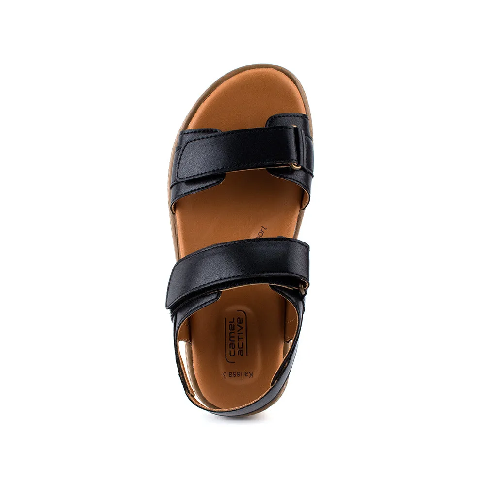 Zigi Soho Sandals camel active Women Kalissa 3 Velcro-Strap Sandals with slip-on comfort Panel Design Ladies Kalissa 3 -792204-DZ01SV-1-BLACK