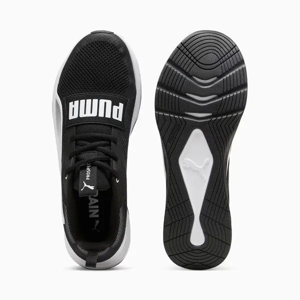PUMA PROSPECT CROSS TRAINING SHOES FOR MEN, PUMA BLACK & PUMA WHITE Asic Tennis Shoe