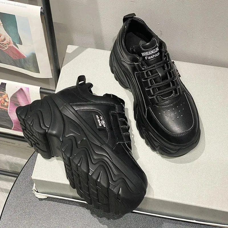 Dressy Sneakers Tagged Thick Leather Sneakers