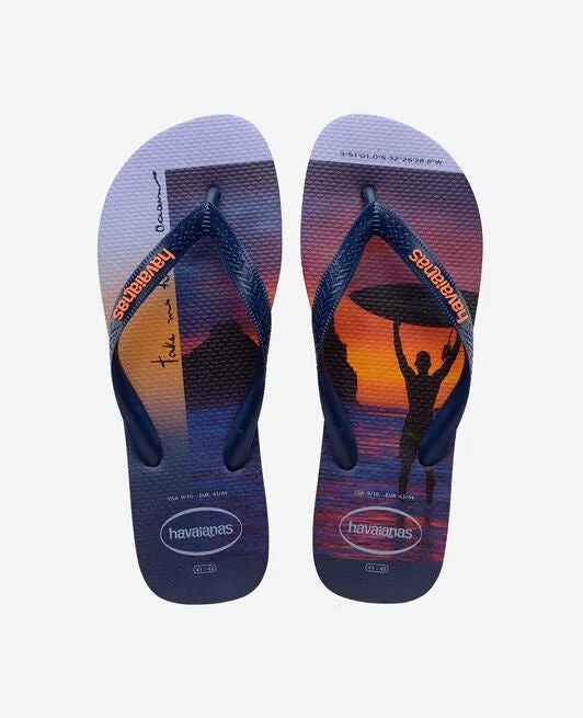 HAVAIANAS HYPE - NAVY BLUE.NAVY BLUE.BEGONIA ORANGE Polishing Slippers