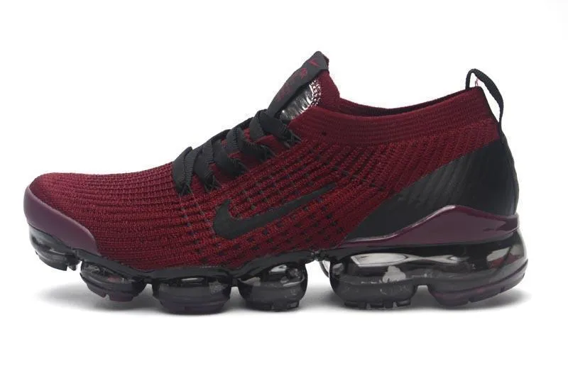 Nike Air Vapormax Flyknit 3 Bordeaux Black Shoes Sneakers Men Sale Size US 7-11 Best Sneakers For Wide Flat Feet