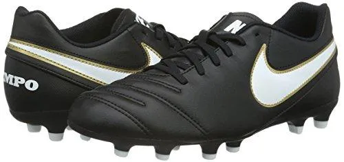 Tiempo Rio Iii Fg Black/White Soccer Cleat 8.5 Us Asics Running Shoes Line Up