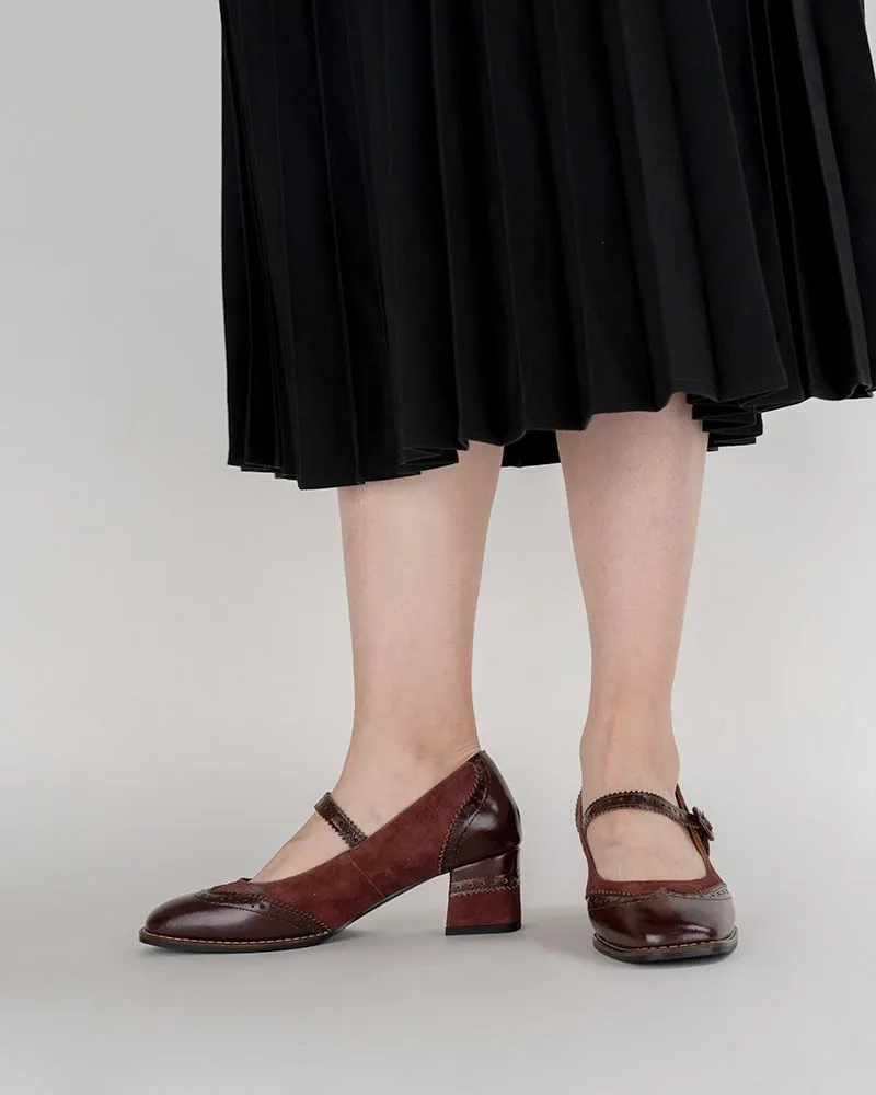 Mary Jane Platform Mid Heel Oxfords Dress Shoes Oxford Flats Shoes