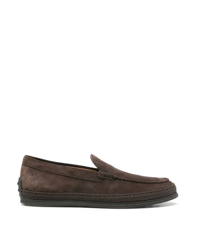 Loafers Oxfords Tod's brown slip-on shoes in suede