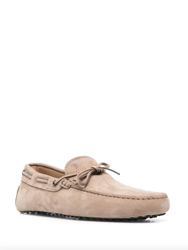 Tod's Gommino Driving Shoes in Nubuck Loafers With Wedge