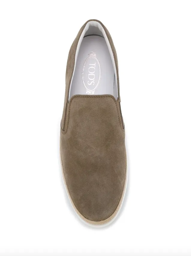 Tod's Slip-On Shoes in Suede Loafers With Crystals