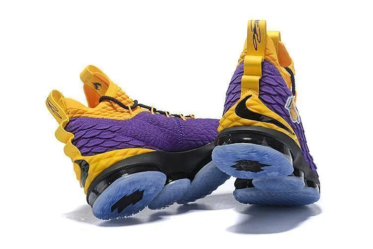 Asics Walking Shoes Plantar Fasciitis Nike Lebron XV 15 Purple Yellow Black  Men Shoes Sale Size US 7-12