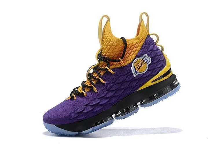Nike Lebron XV 15 Purple Yellow Black  Men Shoes Sale Size US 7-12 Asics Contend 8 Grade School Running Shoes
