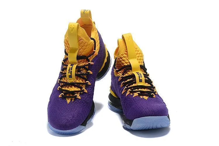 Nike Lebron XV 15 Purple Yellow Black  Men Shoes Sale Size US 7-12 Asics New Gen Wrestling Shoes