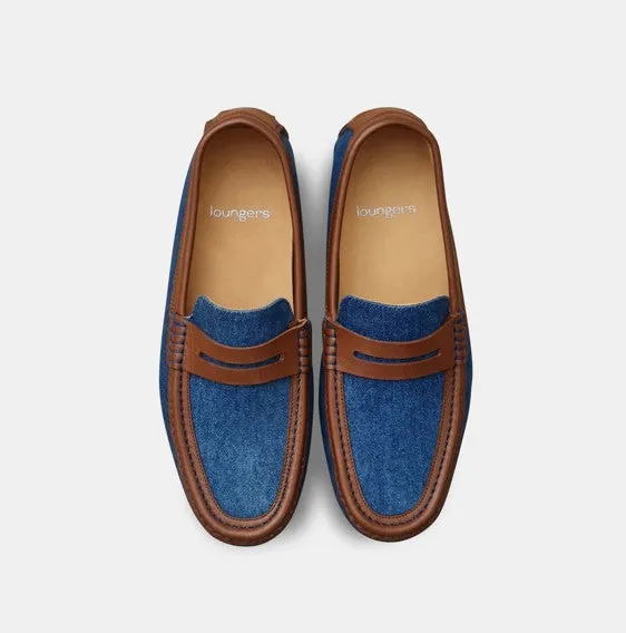 Platform House Slippers Transporter Men's Designer Driving Shoes Denim