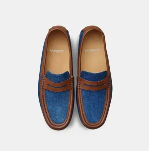 Transporter Men's Designer Driving Shoes Denim Comfortable House Slippers