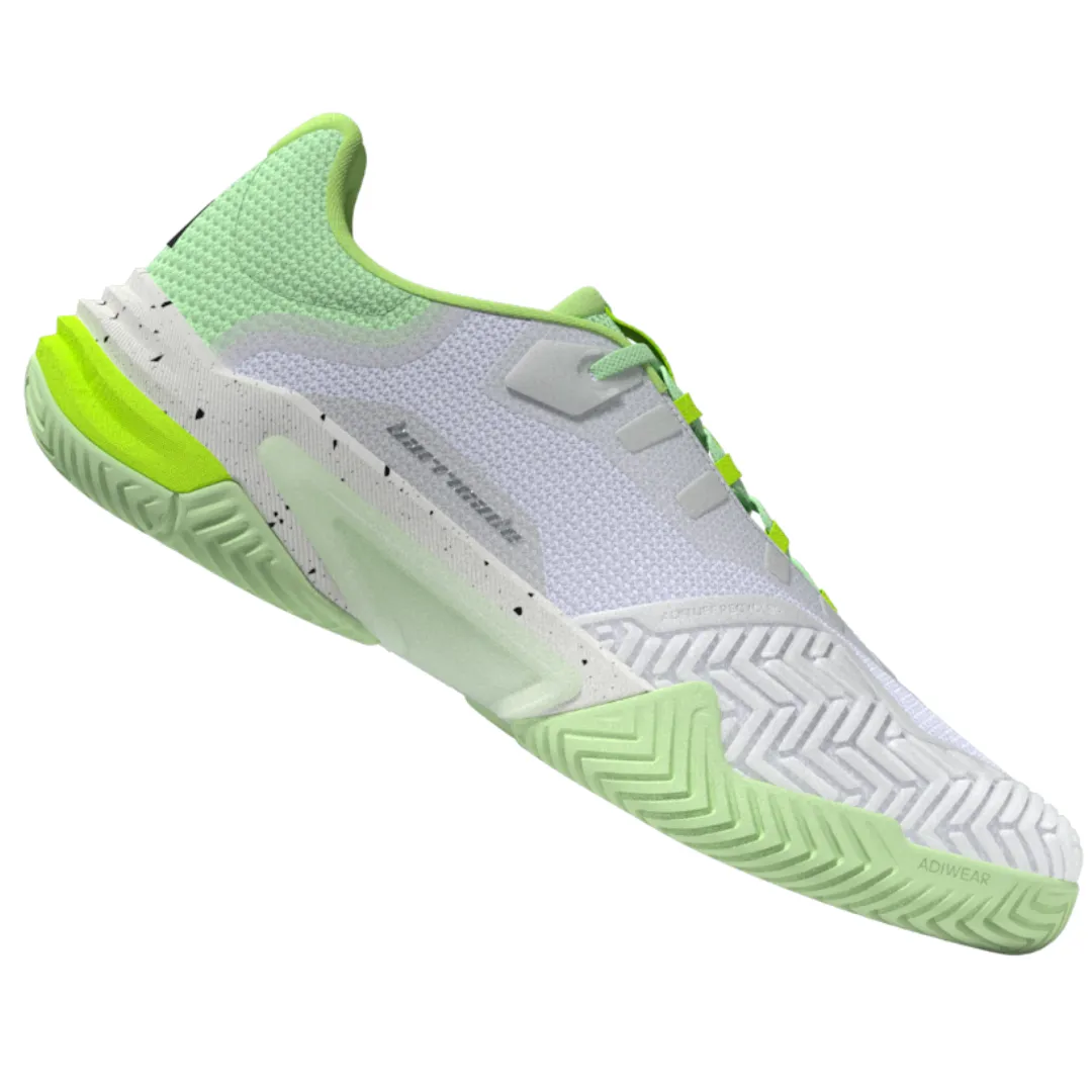 Adidas Barricade 13 Mens Tennis Shoes - White/Black/Green Adidas Shoes Collaborations