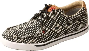 Hoka Sneakers Twisted X Women's Hooey Loper, Black/White, 6.5(M)