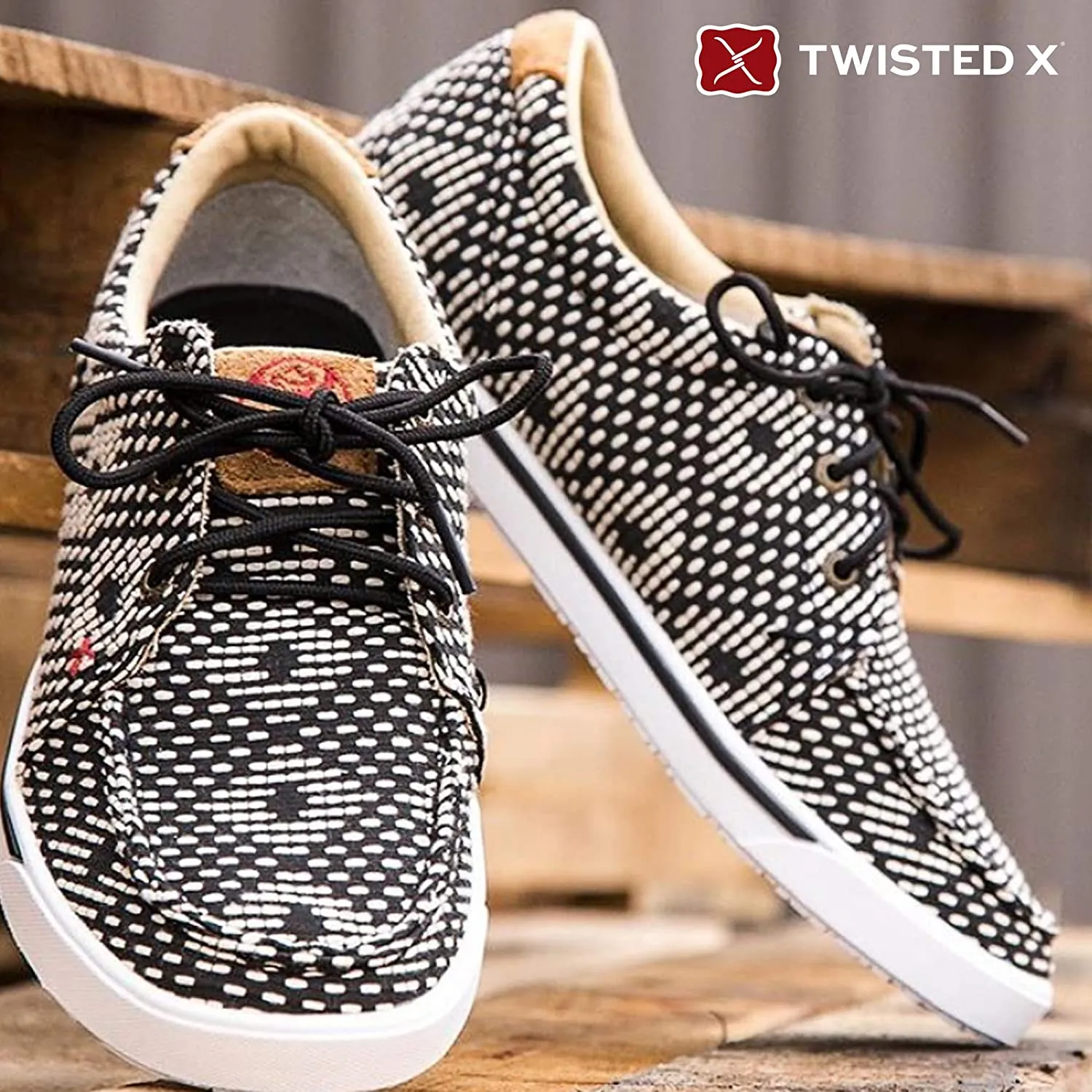 Twisted X Women's Hooey Loper, Black/White, 6.5(M) Balenciagas Sneakers