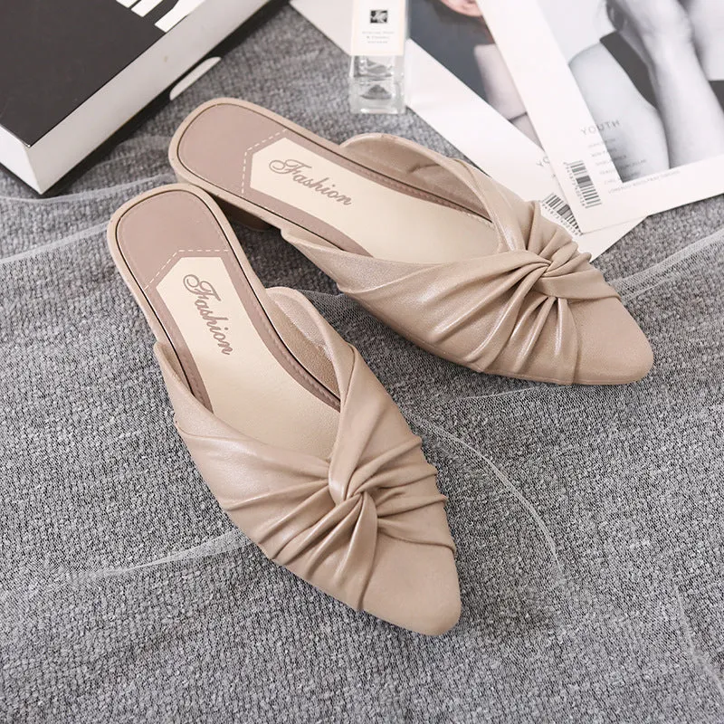 Slides With Memory Foam Women's Fashion Pointed Toe Summer Sandals BM-169