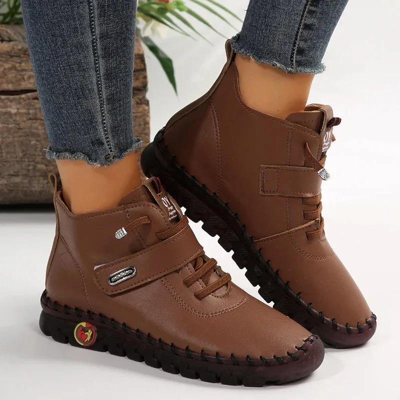 Sneakers Women Shoes Platform Loafers Lace Up Leather Flat Slip On New Spring Casual Mom Shoes Hand Stitched Winter Bare Boots Loafers Restaurant Baltimore Md