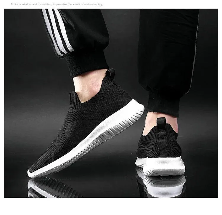 Flat Shoes Trample 2024 Breathable Men Shoes Trend White Casual Luxury Sneakers