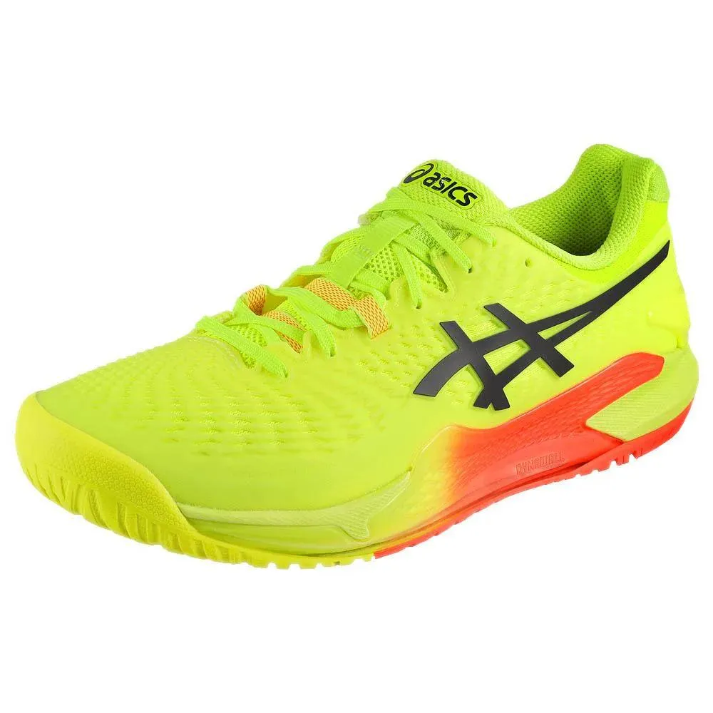 ASICS MEN'S GEL-RESOLUTION 9-PARIS (SAFETY YELLOW/BLACK) Asics Shoes Good For Walking