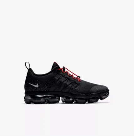 Best Sneakers For High Arches Nike Air Vapormax Run Utility Black Red Shoes Sneakers Men Sale Size US 7, 8, 8.5, 9, 10, 11