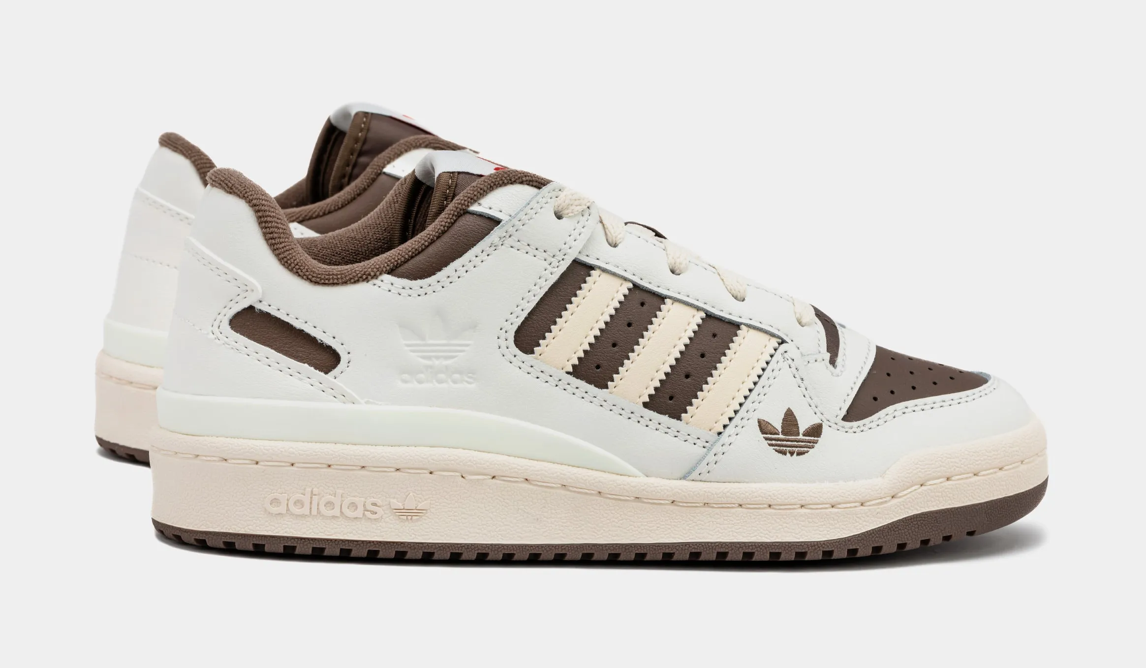Shoe Palace Exclusive Forum Low Mens Basketball Shoes (White/Brown) Shop Adidas Shoes