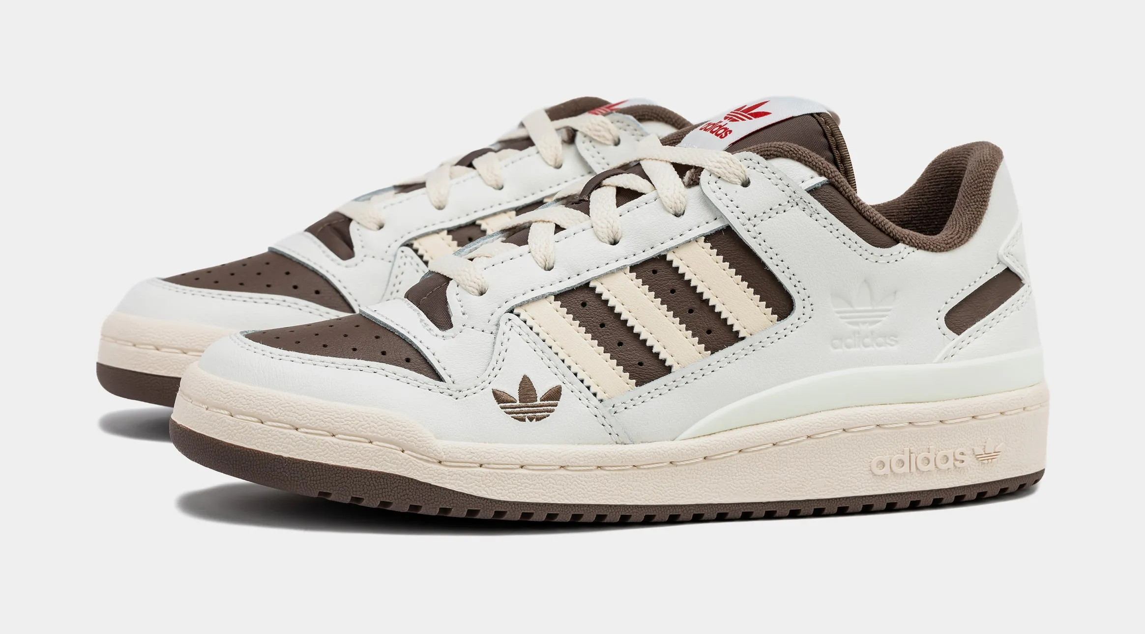 Adidas Shoe Sale Shoe Palace Exclusive Forum Low Mens Basketball Shoes (White/Brown)