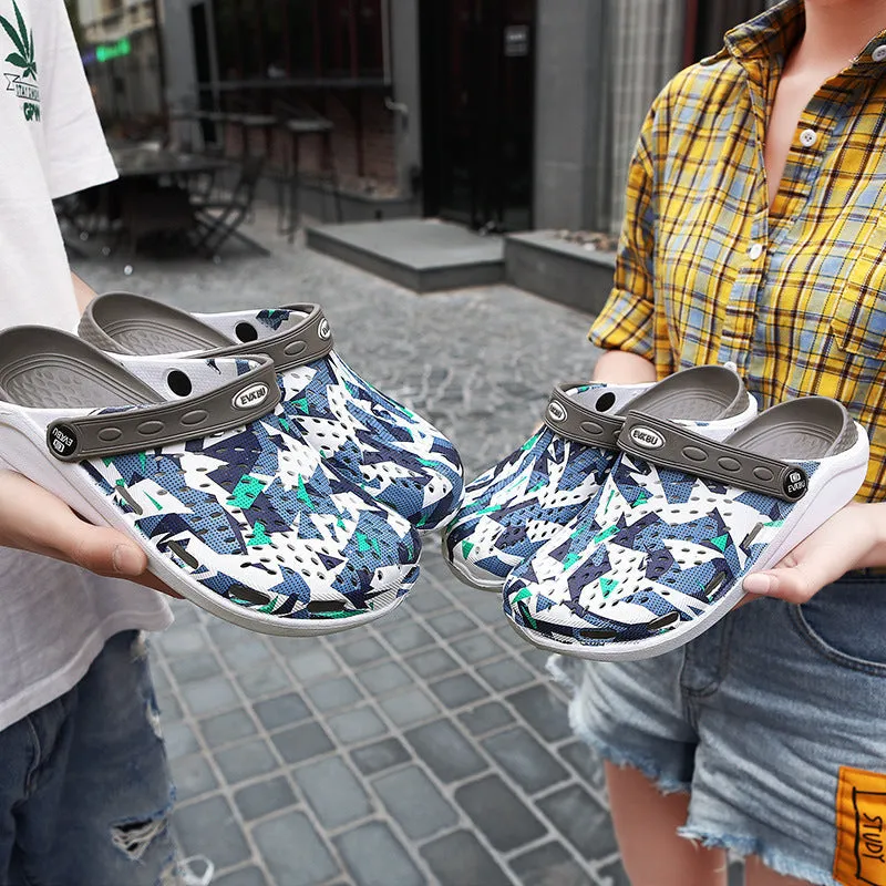 Slippers Chestnut Unisex Sandals Outdoor Beach Shoes Men Hole Slippers Crocks