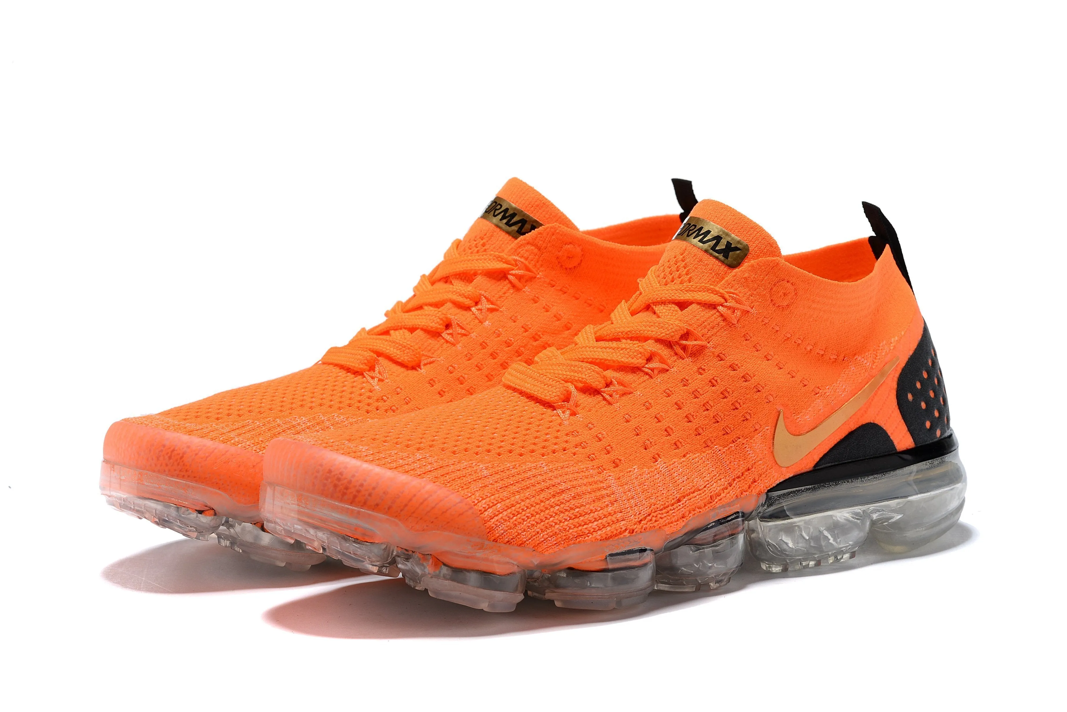 Best Sneakers For Arthritis Nike Air Vapormax Flyknit 2 Orange Black Shoes Sneakers Men Sale Size US 7, 8, 8.5, 9, 10, 11